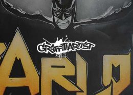 Nahansicht eines Batman Murals