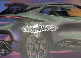 Graffiti eines CUPRA Autos